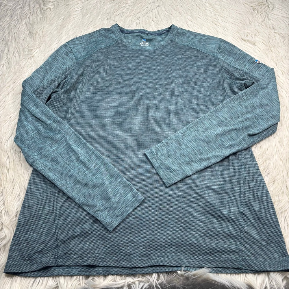 Kuhl Men's XL Green Engineered Crew Long Sleeve Thumbholes UPF Lightweight